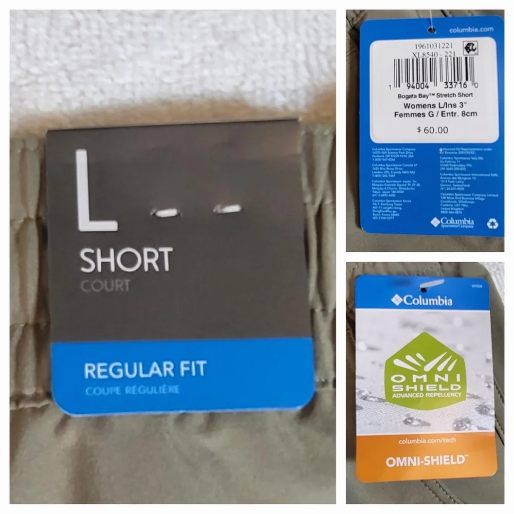 COLUMBIA Bogata Bay Stretch Shorts - Tan - Size Large (NWT) - Picture 8 of 9